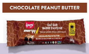 YUMI CAFFEINATED OAT BAR Choco Peanut Butter 12pk Box